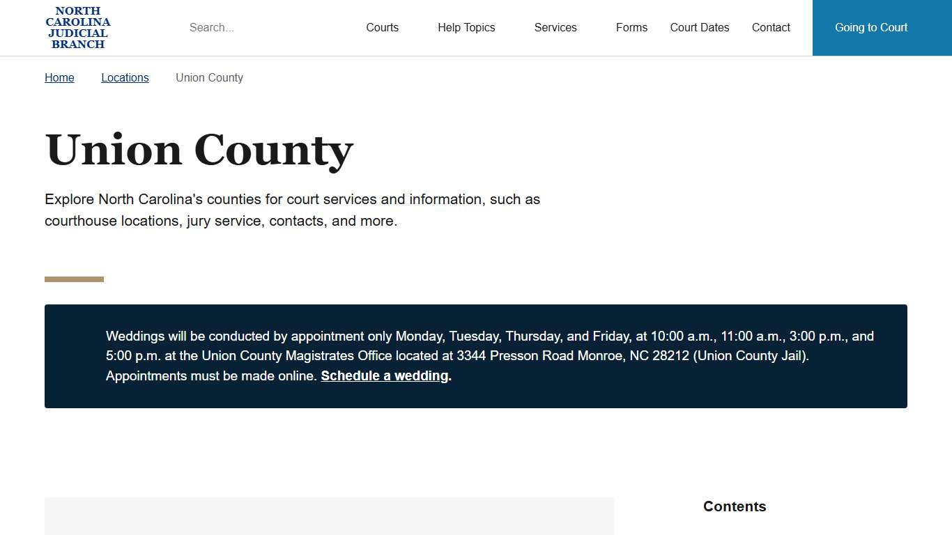 Union County | North Carolina Judicial Branch